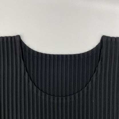 HOMME PLISSE ISSEY MIYAKE オムプリッセ イッセイミヤケ HP55JK020 ブラック プリーツクルーネックTシャツ トップス