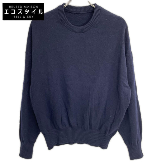 Deuxieme Classe ドゥーズィエムクラス 24AW ネイビー カシミヤ混 JUSPER クルーネック プルオーバー トップス