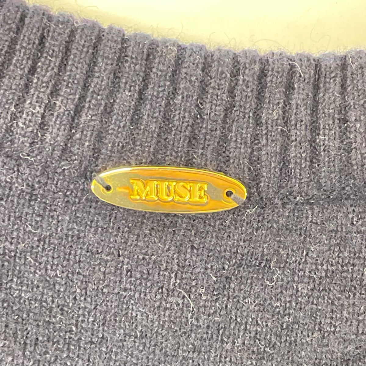 Deuxieme Classe ドゥーズィエムクラス 24AW ネイビー カシミヤ混 JUSPER クルーネック プルオーバー トップス