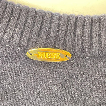 Deuxieme Classe ドゥーズィエムクラス 24AW ネイビー カシミヤ混 JUSPER クルーネック プルオーバー トップス
