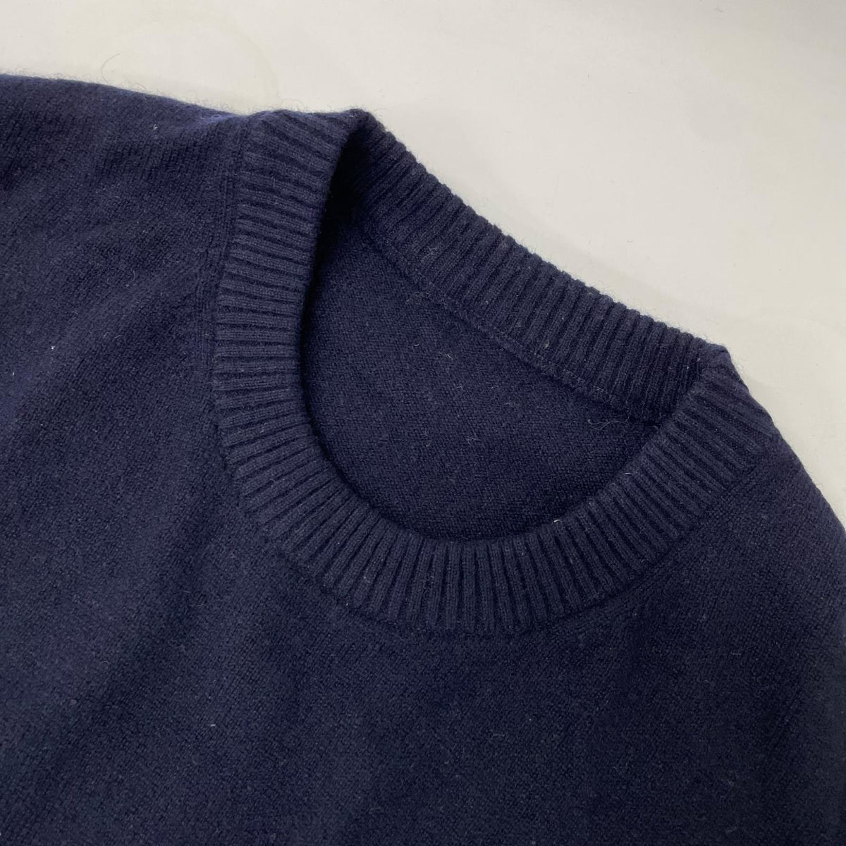 Deuxieme Classe ドゥーズィエムクラス 24AW ネイビー カシミヤ混 JUSPER クルーネック プルオーバー トップス