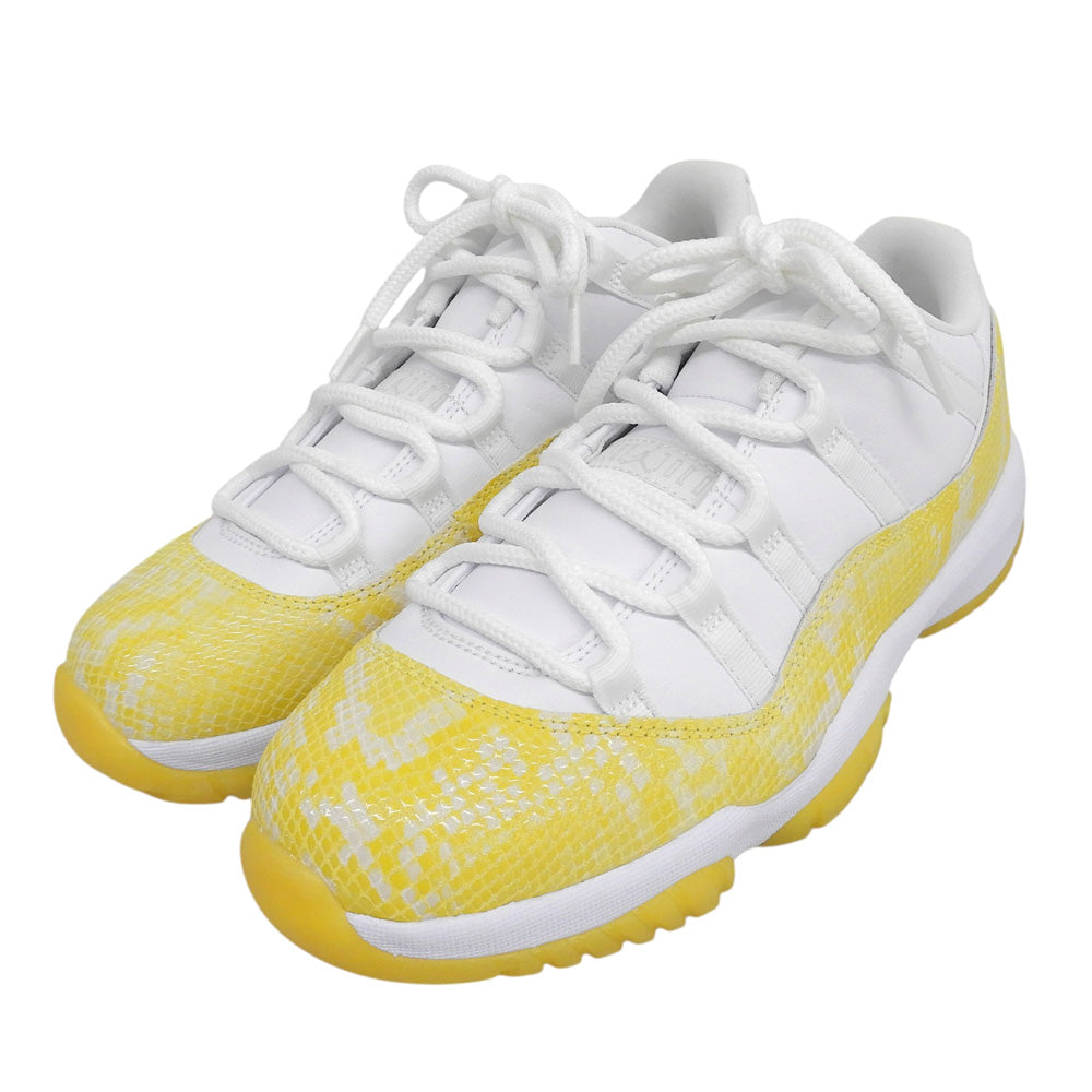 NIKE ナイキ 新品同様 Air Jordan 11 Retro Low Yellow Snake Skin シューズ メンズ ホワイト×イエロー 26.5cm AH7860-107 シューズ