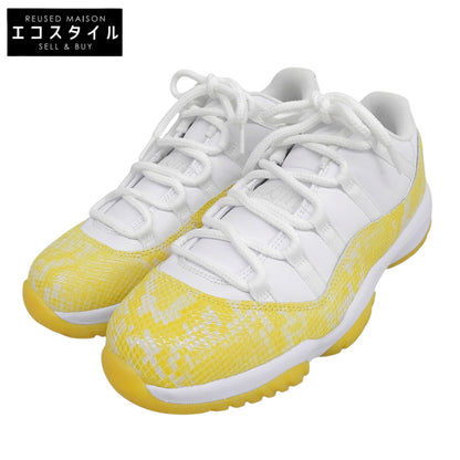 NIKE ナイキ 新品同様 Air Jordan 11 Retro Low Yellow Snake Skin シューズ メンズ ホワイト×イエロー 26.5cm AH7860-107 シューズ