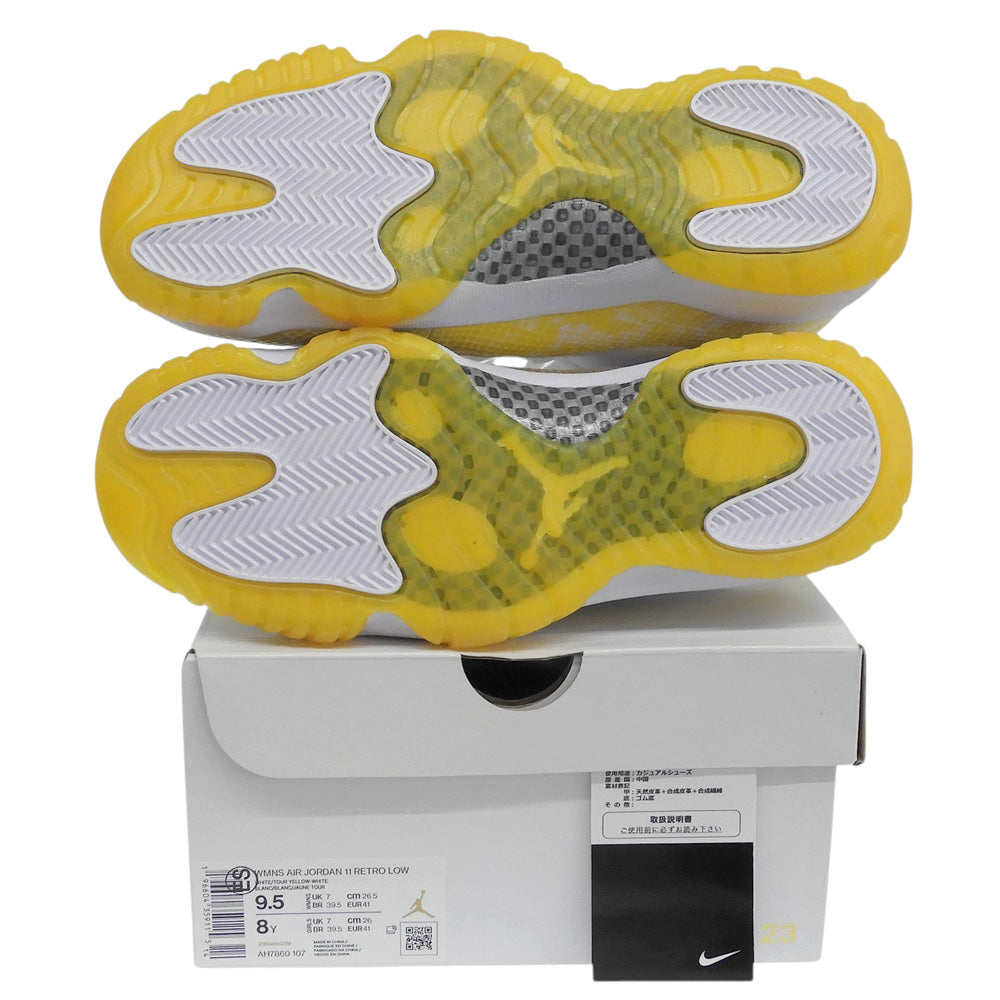 NIKE ナイキ 新品同様 Air Jordan 11 Retro Low Yellow Snake Skin シューズ メンズ ホワイト×イエロー 26.5cm AH7860-107 シューズ