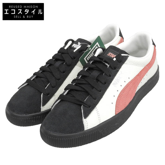 PUMA プーマ 新品同様 プーマスウェード シューズ メンズ ベージュ/ブラック/スモークピンク 26.5cm 390478-01 シューズ
