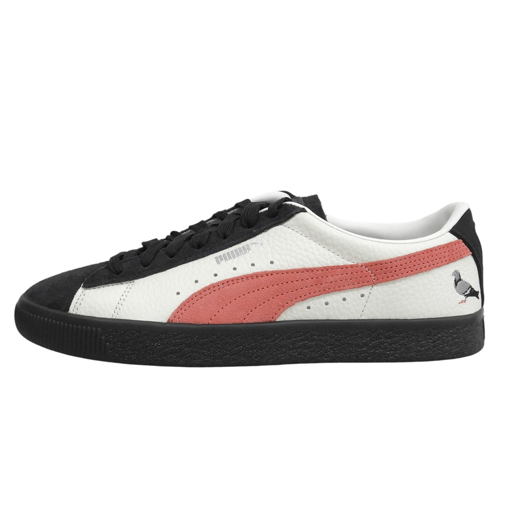 PUMA プーマ 新品同様 プーマスウェード シューズ メンズ ベージュ/ブラック/スモークピンク 26.5cm 390478-01 シューズ
