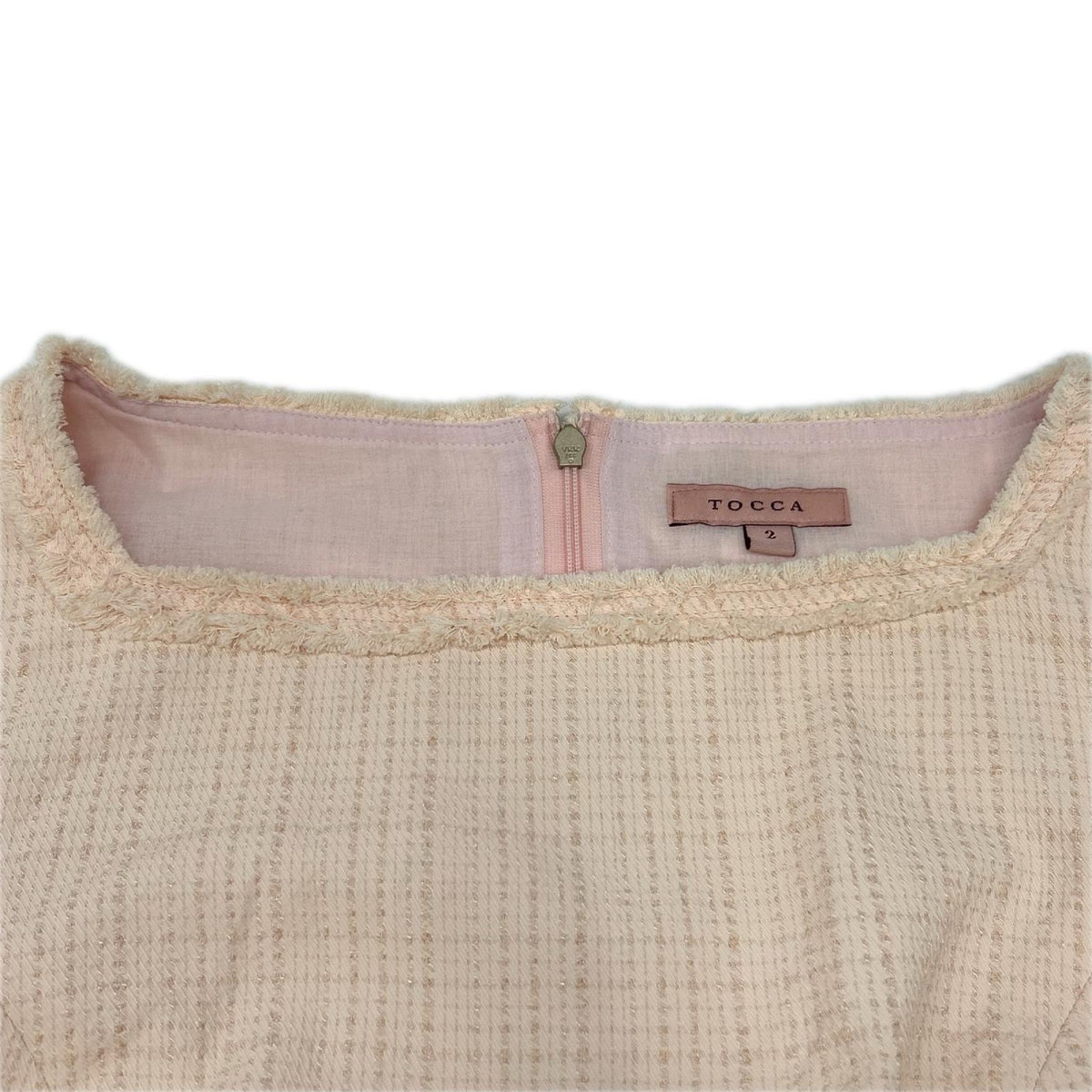 TOCCA トッカ 25AW ベージュ BE HAPPY バックジップ ドレスワンピース ワンピース