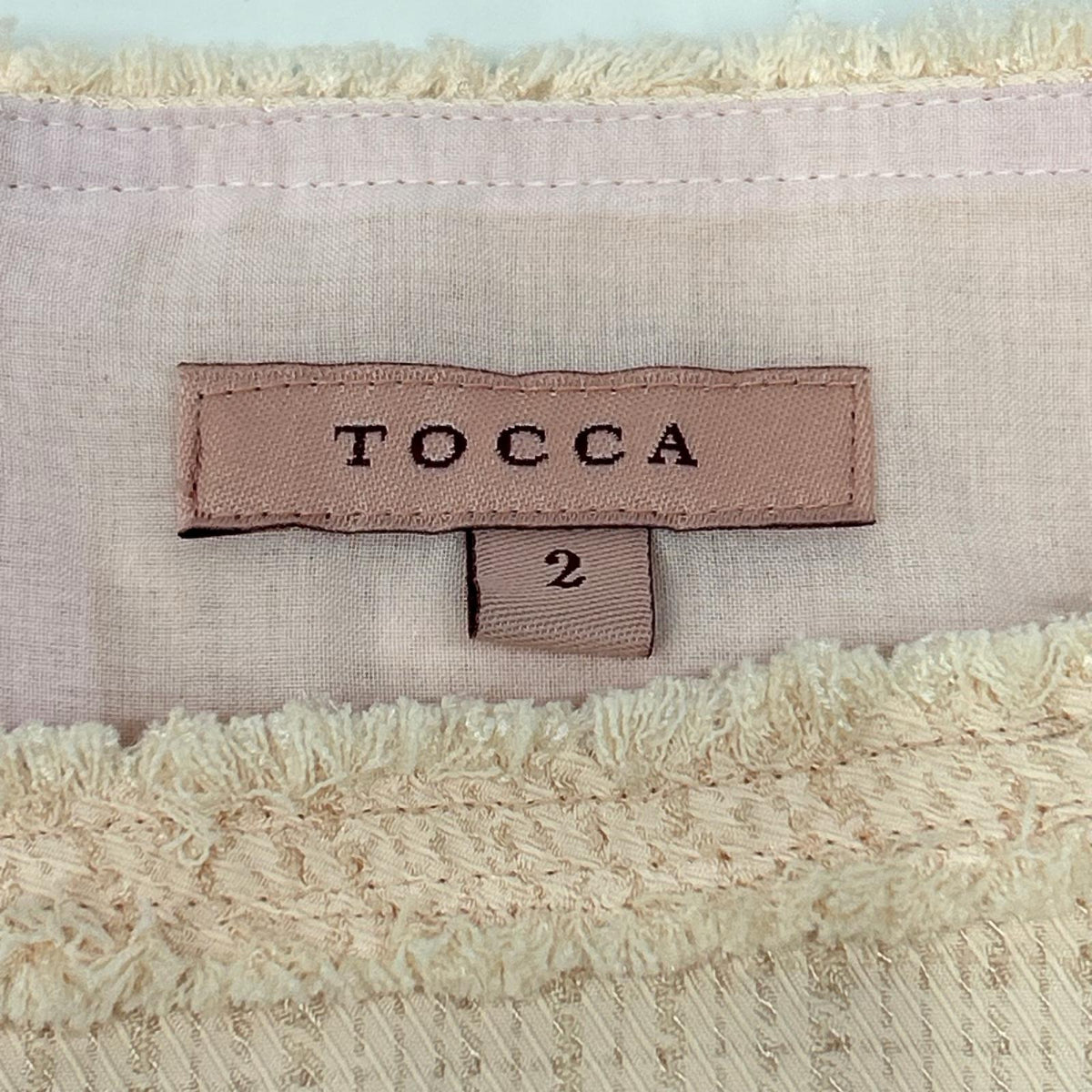 TOCCA トッカ 25AW ベージュ BE HAPPY バックジップ ドレスワンピース ワンピース