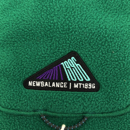 NEW BALANCE ニューバランス グリーン×グレー MT1996 リバーシブル フリース ベスト トップス