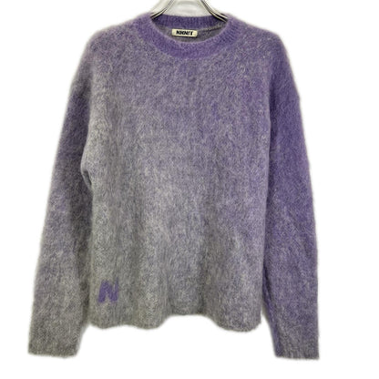 NKNIT ンニット NKNIT23AW-N57 パープル×グレー ウールブレンド グラデーションモヘアニットプルオーバー トップス