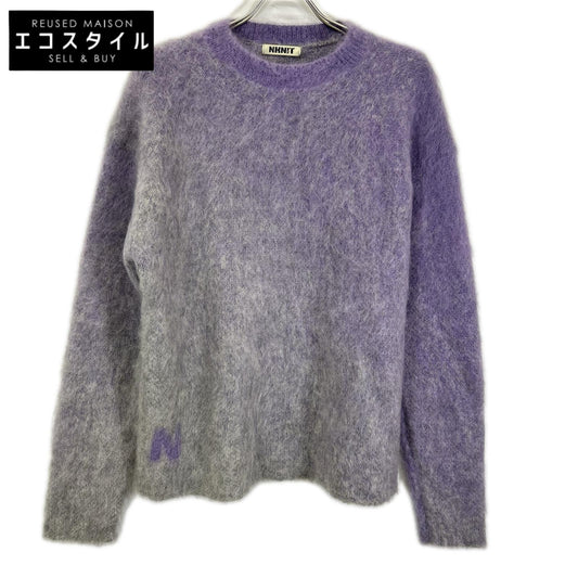 NKNIT ンニット NKNIT23AW-N57 パープル×グレー ウールブレンド グラデーションモヘアニットプルオーバー トップス