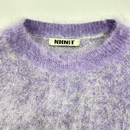 NKNIT ンニット NKNIT23AW-N57 パープル×グレー ウールブレンド グラデーションモヘアニットプルオーバー トップス