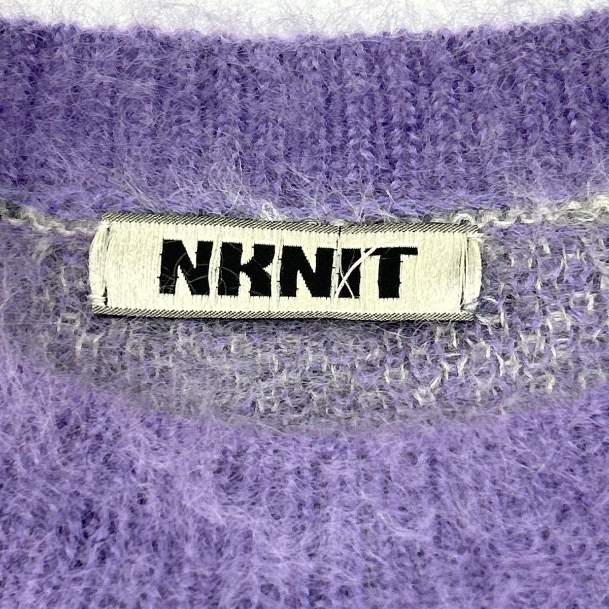 NKNIT ンニット NKNIT23AW-N57 パープル×グレー ウールブレンド グラデーションモヘアニットプルオーバー トップス