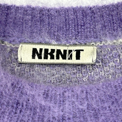 NKNIT ンニット NKNIT23AW-N57 パープル×グレー ウールブレンド グラデーションモヘアニットプルオーバー トップス