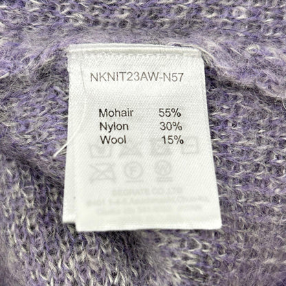NKNIT ンニット NKNIT23AW-N57 パープル×グレー ウールブレンド グラデーションモヘアニットプルオーバー トップス