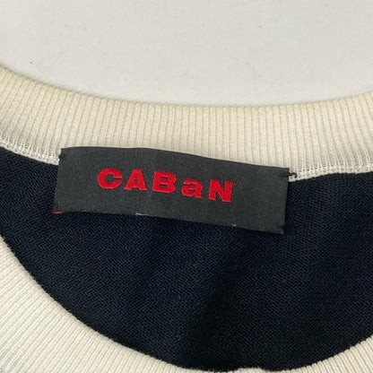 CABaN キャバン 39-02-01-02019 ブラック×ホワイト コットン バイカラー ノースリーブボタンワンピース ワンピース