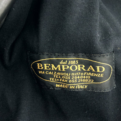 その他ブランド 【BEMPORAD】イタリア製 ブラック シングルレザーミディアムコート トップス