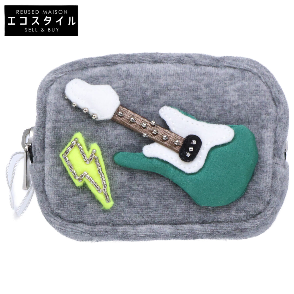 LUDLOW ラドロー 【新品同様】LD24AーPU004 Pouch004 Guitar ギター柄 ジップ ミニ ポーチ
