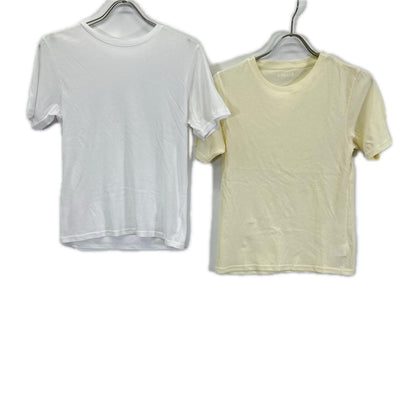 NKNIT ンニット N26SS-301 イエロー&ホワイト クルーネック半袖Tシャツ2枚セット トップス