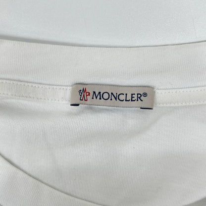 MONCLER モンクレール H20918D00003 ホワイト フロントプリント クルーネック ロングスリーブ カットソー トップス