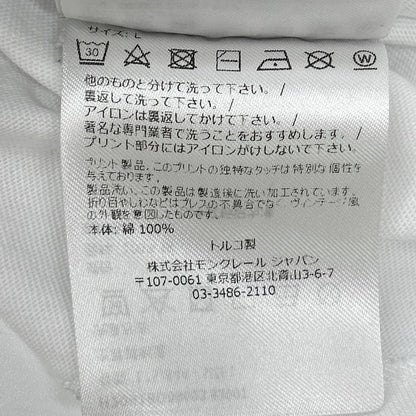 MONCLER モンクレール H20918D00003 ホワイト フロントプリント クルーネック ロングスリーブ カットソー トップス
