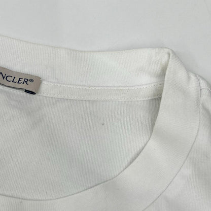 MONCLER モンクレール H20918D00003 ホワイト フロントプリント クルーネック ロングスリーブ カットソー トップス