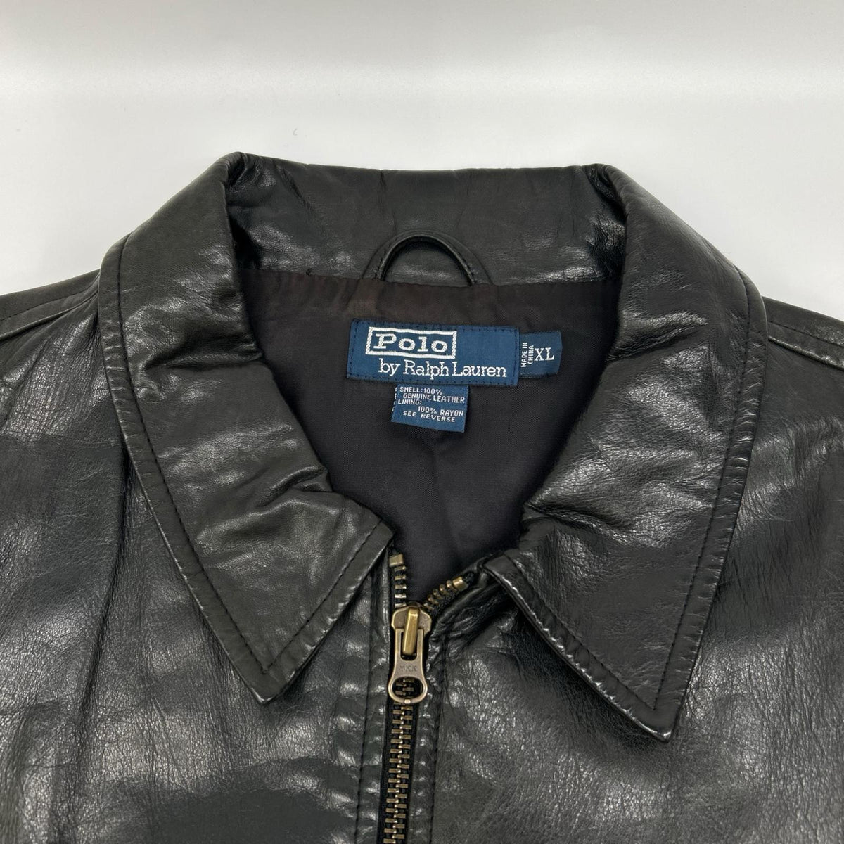 POLObyRalphLauren ポロラルフローレン 90's ブラック レザー ジップアップジャケット ジャケット