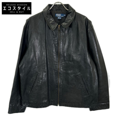 POLObyRalphLauren ポロラルフローレン 90's ブラック レザー ジップアップジャケット ジャケット