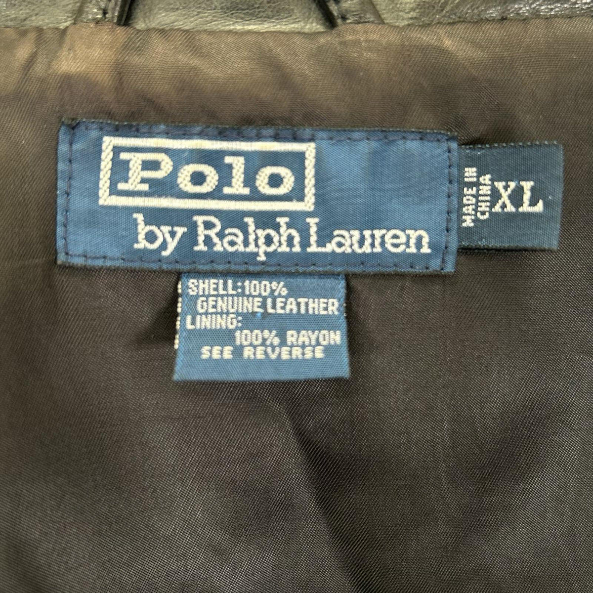POLObyRalphLauren ポロラルフローレン 90's ブラック レザー ジップアップジャケット ジャケット