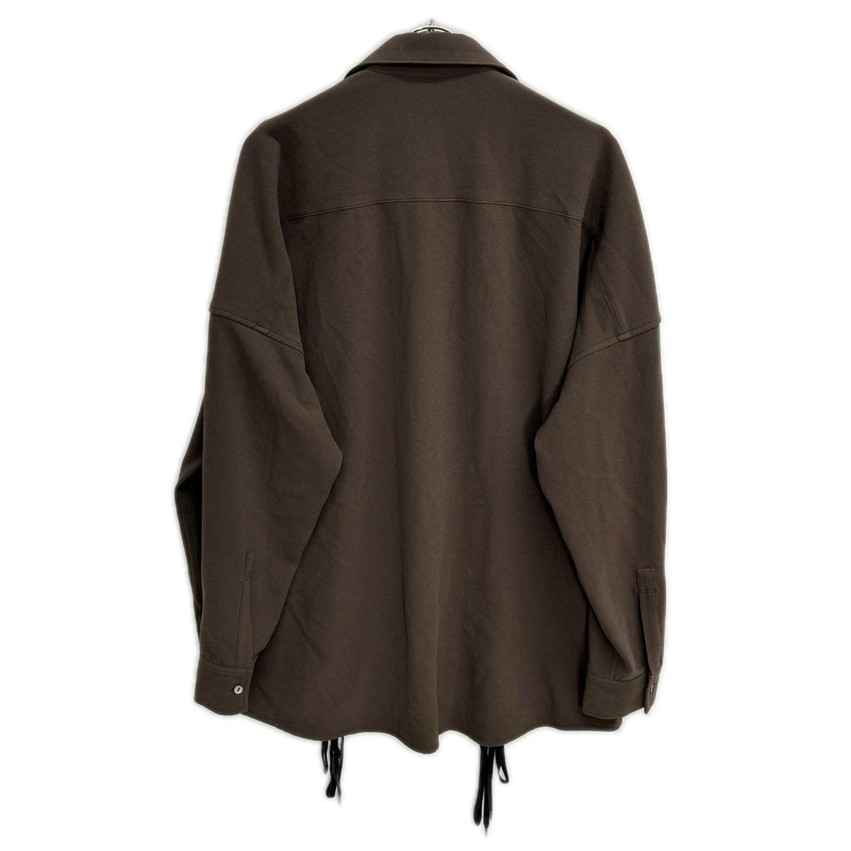 SHAREEF シャリーフ 22713023 ブラウン W-FACE GEORGETTE LACE-UP SHIRTS トップス