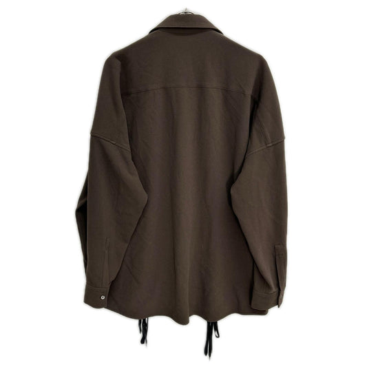 SHAREEF シャリーフ 22713023 ブラウン W-FACE GEORGETTE LACE-UP SHIRTS トップス