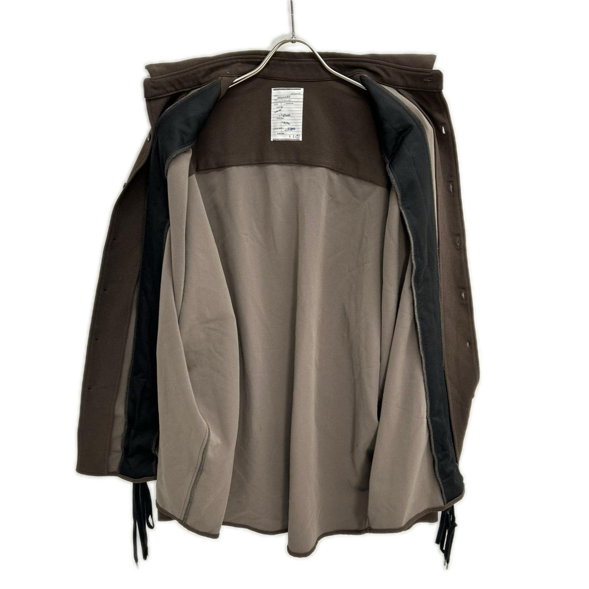 SHAREEF シャリーフ 22713023 ブラウン W-FACE GEORGETTE LACE-UP SHIRTS トップス