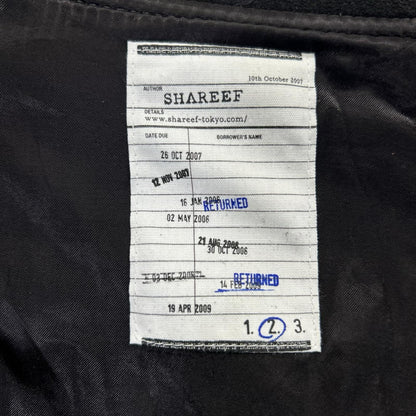 SHAREEF シャリーフ 18311004 ブラック×イエロー シープレザー ダブルジップブルゾン ジャケット