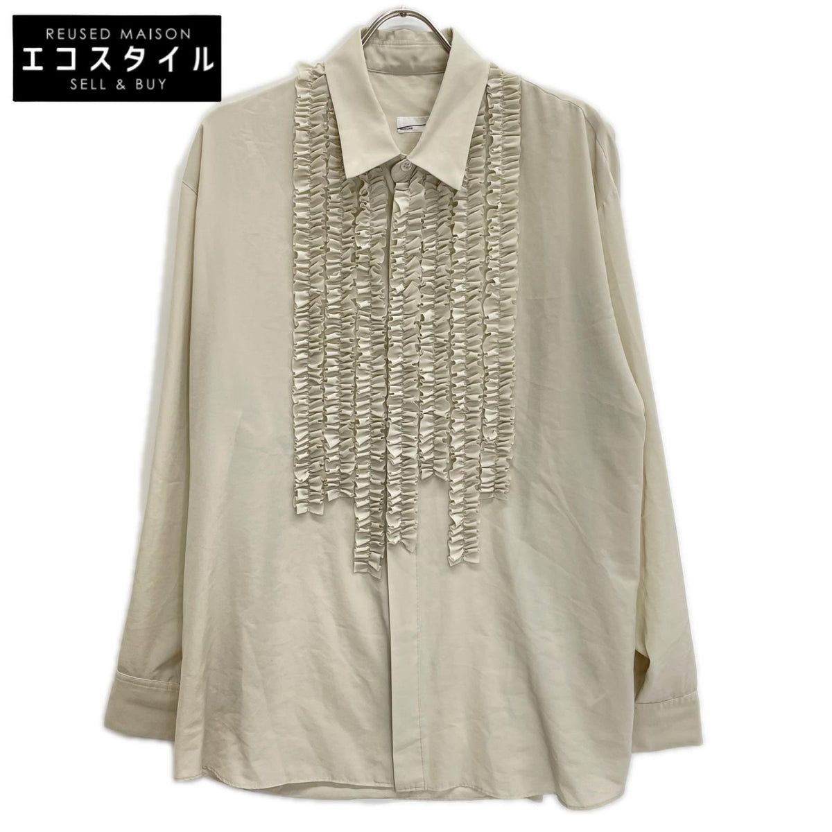LAD MUSICIAN ラッドミュージシャン 2123-104 ベージュ ポリエステル DECHINE FRILL SHIRT/デシンフリルシャツ トップス