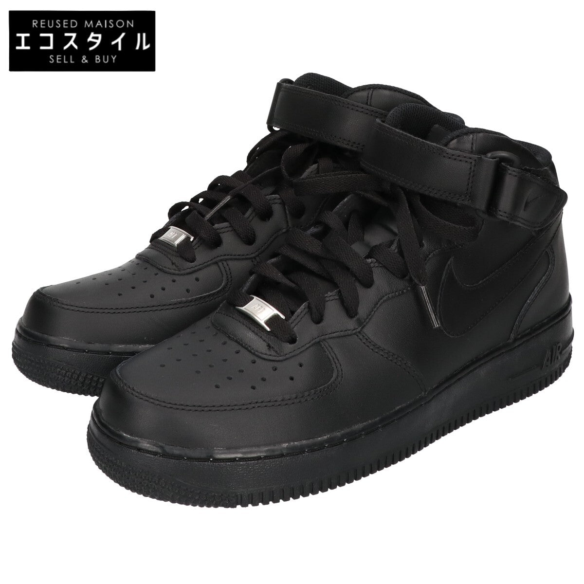NIKE ナイキ ブラック エアフォース1ミッド '07 ミドルカットスニーカー シューズ