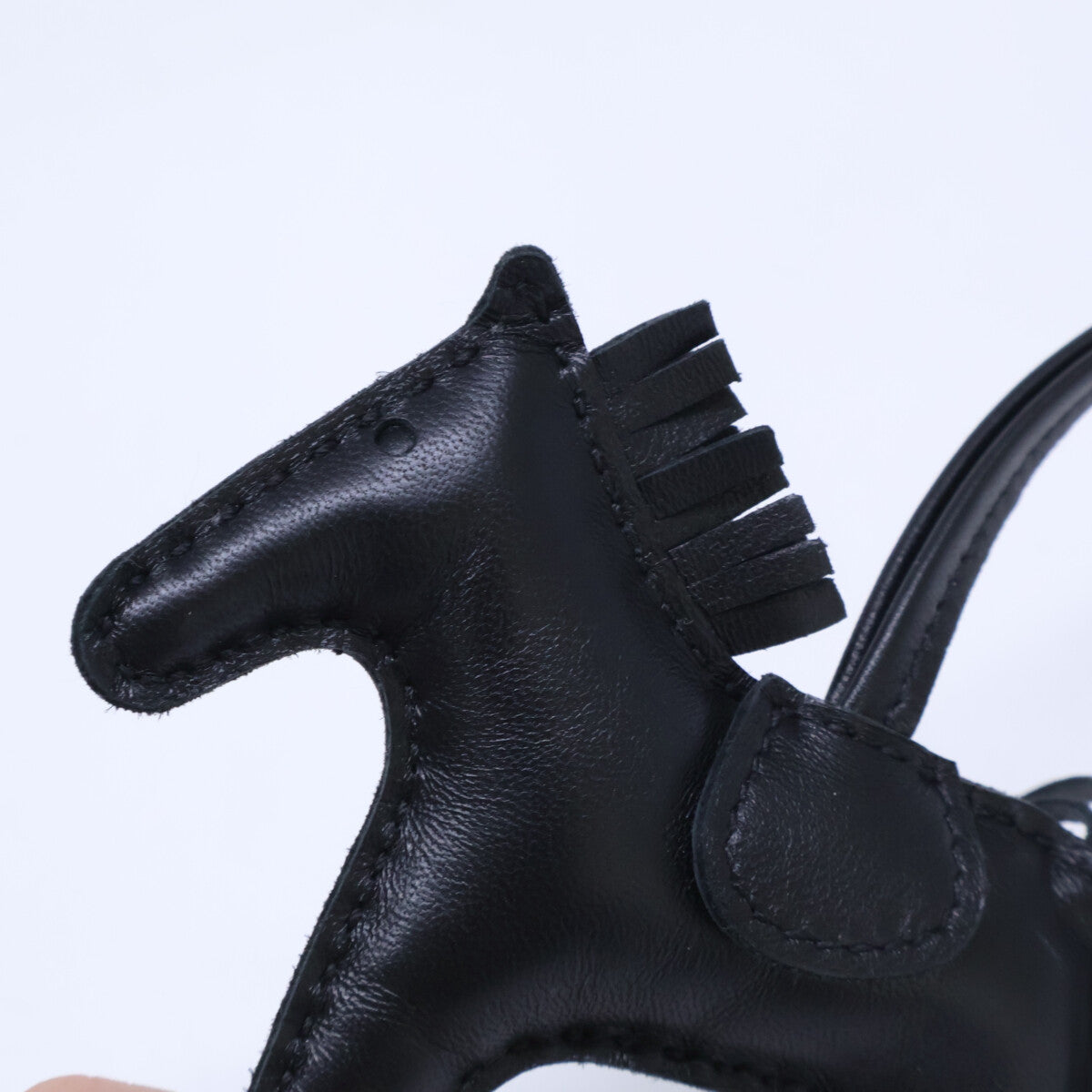 HERMES エルメス 新品同様 K刻 ソーブラック アニョーミロ ロデオPM バッグチャーム キーホルダー