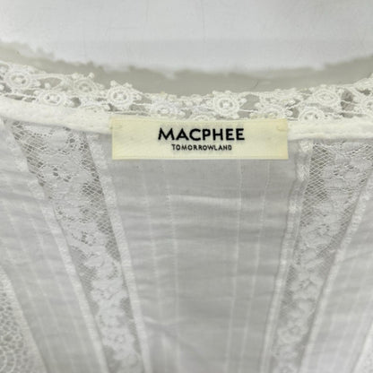 MACPHEE マカフィー 26SS 12-01-62-01407 ホワイト ビンテージローン セーラーカラーフランスレースブラウス トップス