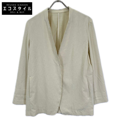 Plage プラージュ 26SS 26-010-922-2010 ベージュ ポリエステル フリンジ加工 ライトノーカラージャケット スーツ セットアップ