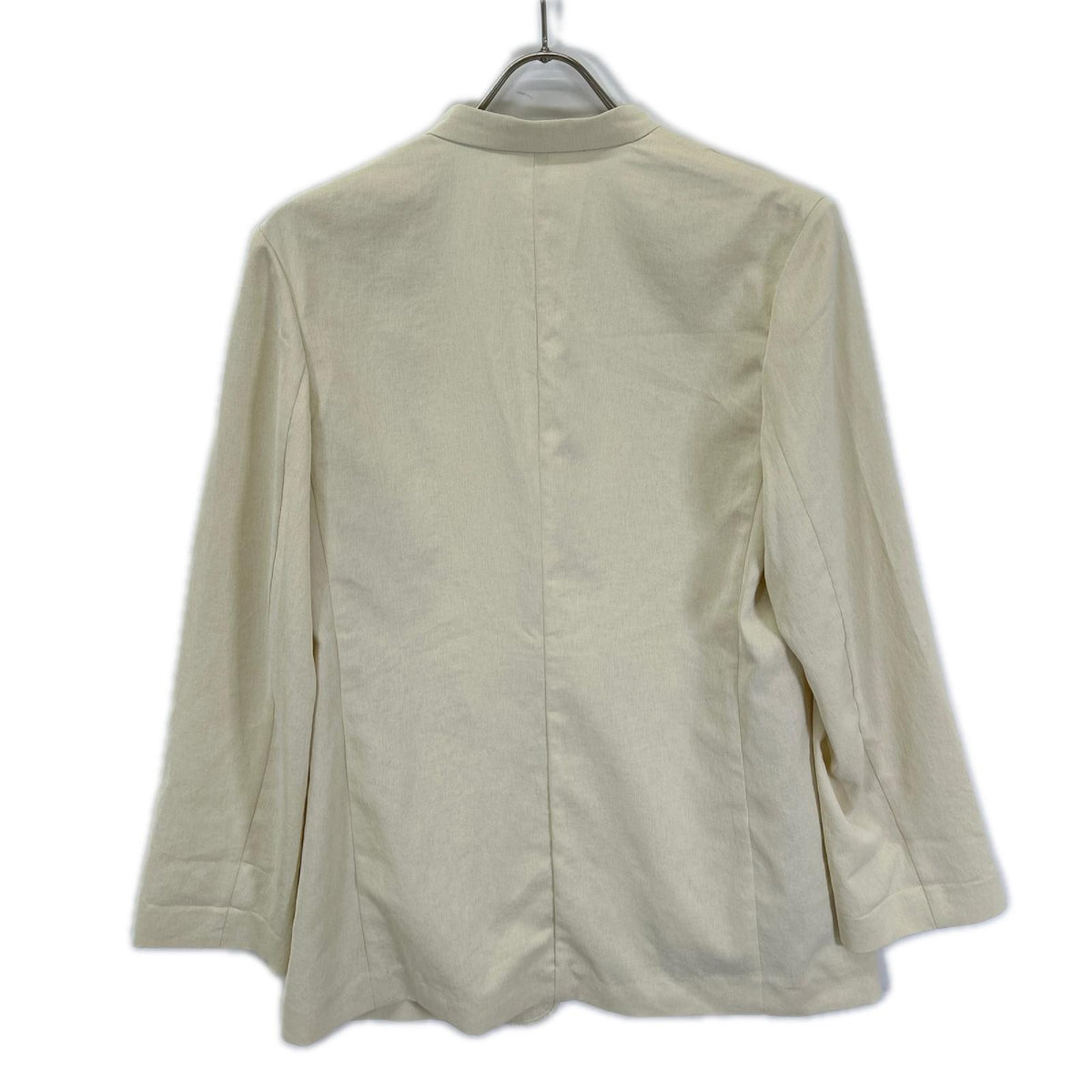 Plage プラージュ 26SS 26-010-922-2010 ベージュ ポリエステル フリンジ加工 ライトノーカラージャケット スーツ セットアップ