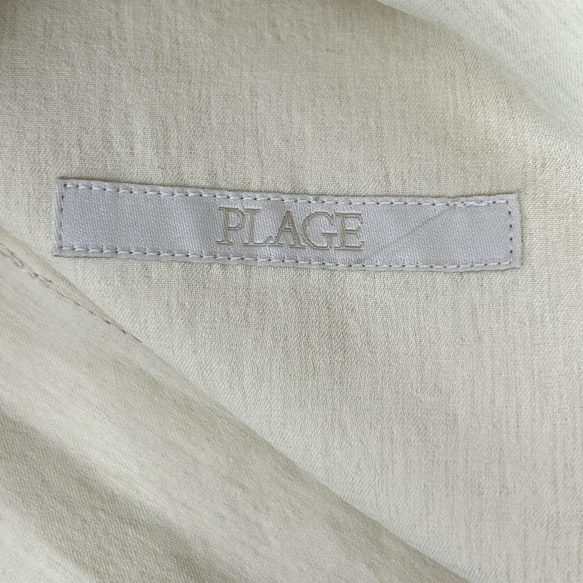 Plage プラージュ 26SS 26-010-922-2010 ベージュ ポリエステル フリンジ加工 ライトノーカラージャケット スーツ セットアップ
