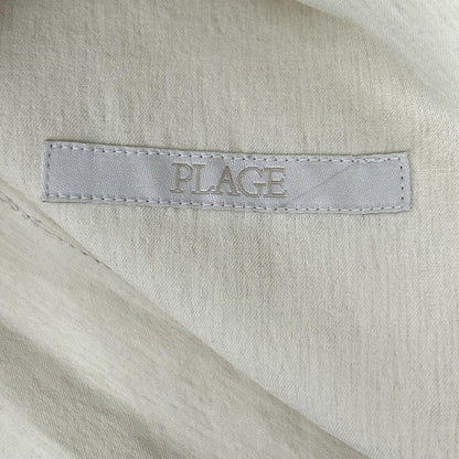 Plage プラージュ 26SS 26-010-922-2010 ベージュ ポリエステル フリンジ加工 ライトノーカラージャケット スーツ セットアップ