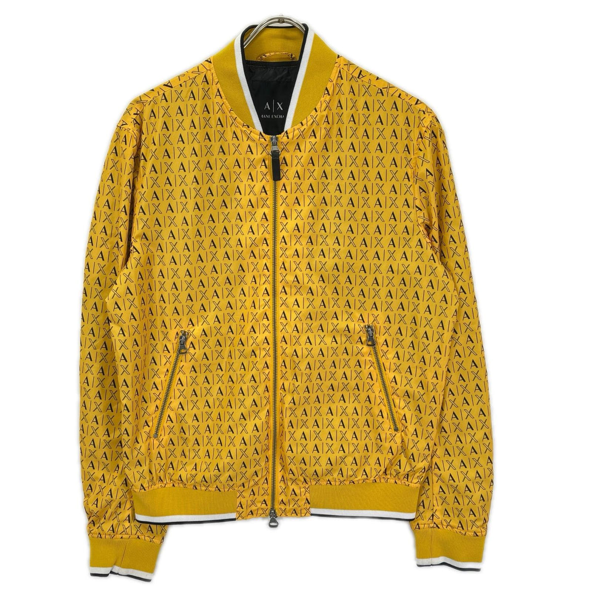 ARMANI EXCHANGE アルマーニエクスチェンジ 6GZB59 ZNPCZ イエロー ナイロン ロゴ総柄ブルゾン ジャケット