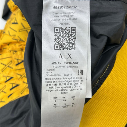 ARMANI EXCHANGE アルマーニエクスチェンジ 6GZB59 ZNPCZ イエロー ナイロン ロゴ総柄ブルゾン ジャケット