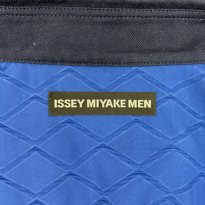 ISSEY MIYAKE MEN イッセイミヤケメン ME61JJ167 ネイビー×ブルー 半袖ポロシャツ トップス