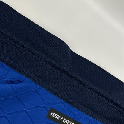 ISSEY MIYAKE MEN イッセイミヤケメン ME61JJ167 ネイビー×ブルー 半袖ポロシャツ トップス