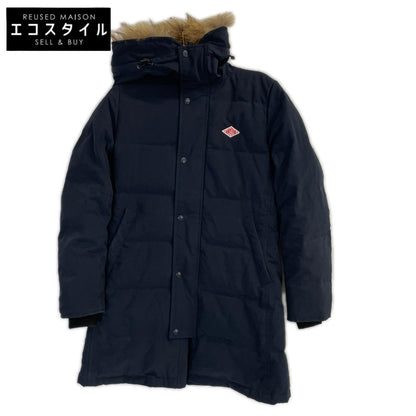 DANTON ダントン JD-8744 ブラック ラクーンファー フーデッドキルトダウンコート ジャケット