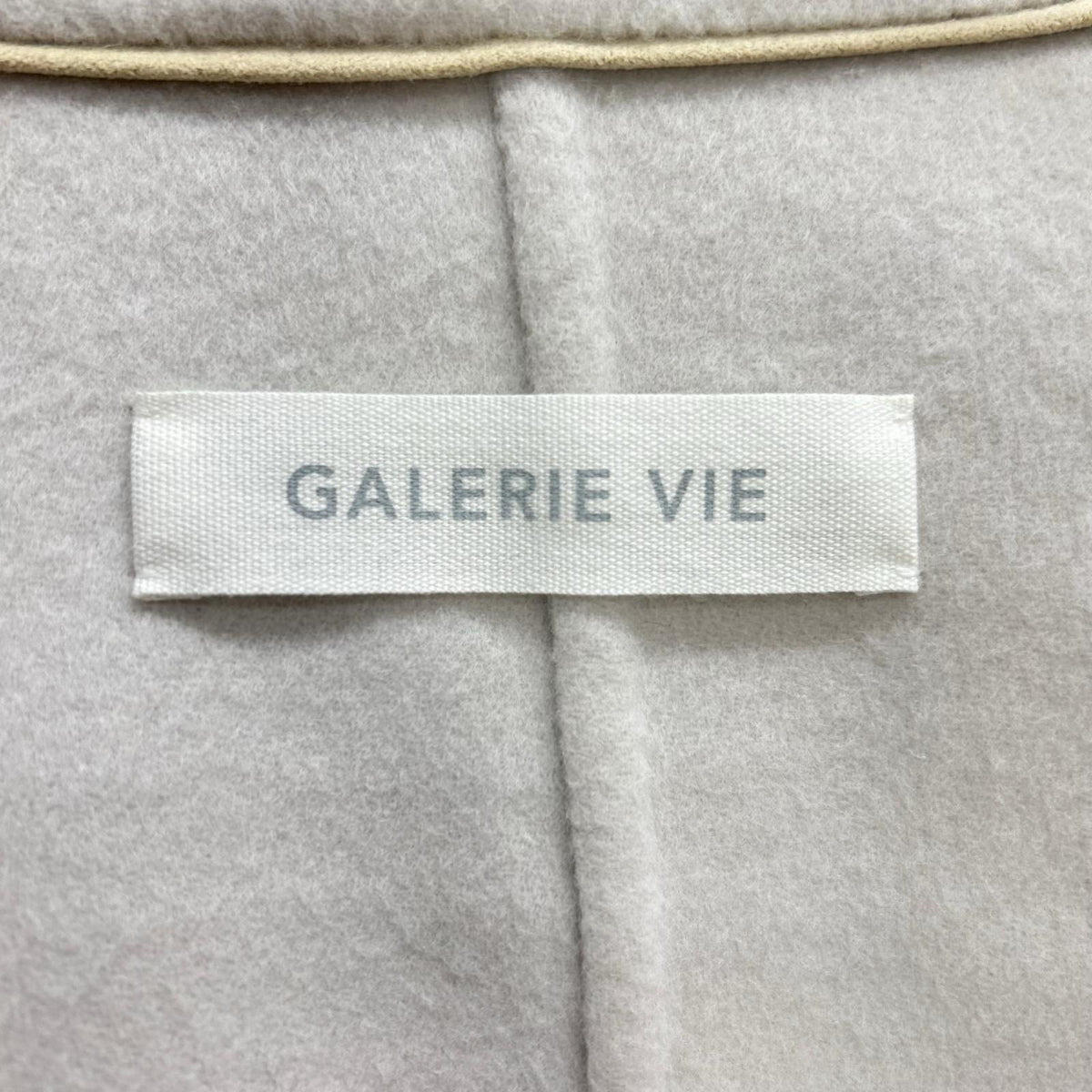 GALERIE VIE ギャルリーヴィー 23082408003 ホワイト ウールダブルフェイス バルカラーコート コート