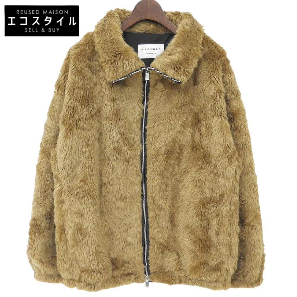 MACPHEE マカフィー テディーエコファー ジップアップブルゾン ジャケット レディース ブラウン 36 ジャケット