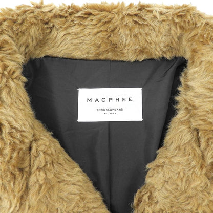 MACPHEE マカフィー テディーエコファー ジップアップブルゾン ジャケット レディース ブラウン 36 ジャケット
