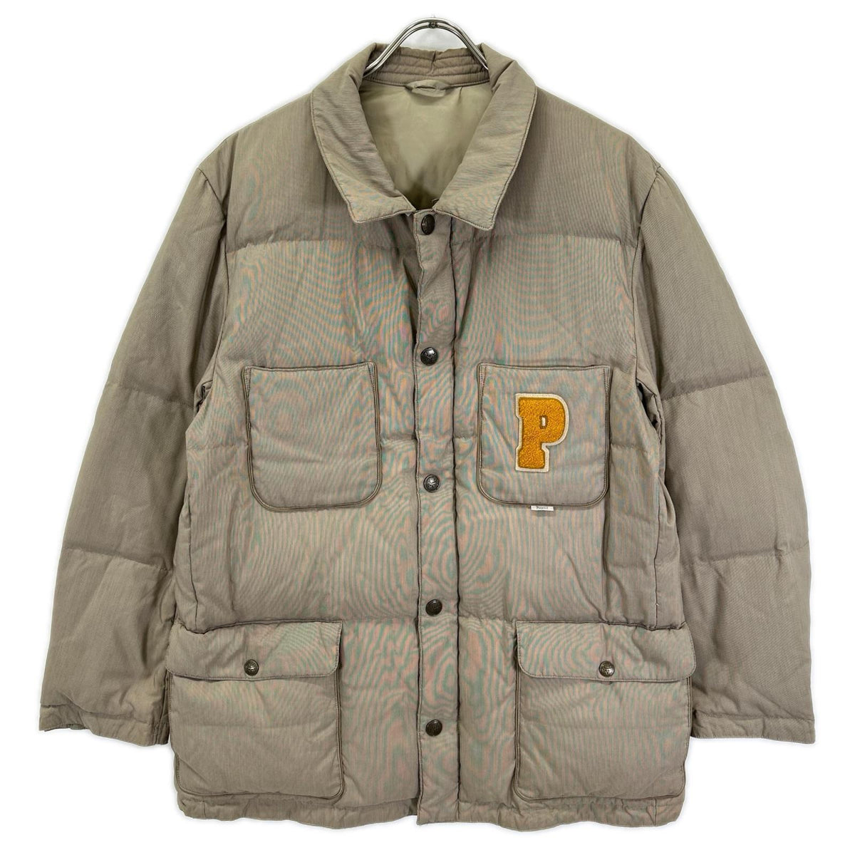 Papas パパス D0414FJM010 グレー Pパッチ ダウンジャケット ジャケット